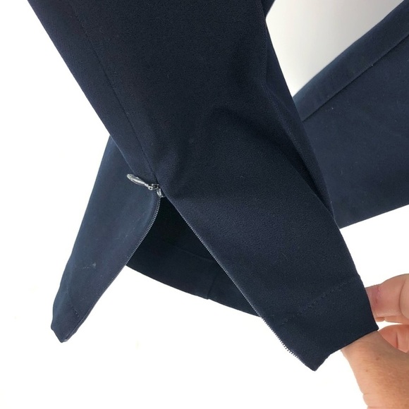 St John Sport Pants Womens 8 High Rise Ankle Zip Stretch Old Money Luxury - Picture 4 of 11